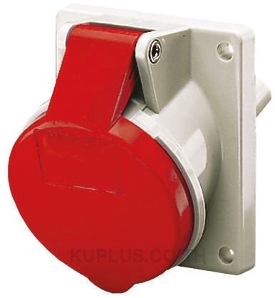 Mennekes IP44 Red Panel Mount 4P 20 ? Industrial Power Socket, Rated At 32A, 400V