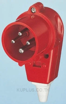 315, ปลั๊กตัวผู้อุตสาหกรรม แบบเข้าสาย Mennekes 16A 4P 400V IP44 สีแดง แบบเฉียง (Right Angle)