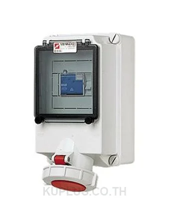 7170, เต้ารับอุตสาหกรรม แบบติดผนัง Mennekes 63A 5P 400V IP67 สีแดง