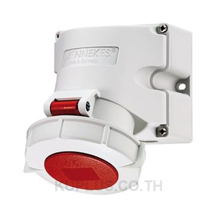 Mennekes IP67 Red Wall Mount 3P+N+E Industrial Power Socket, Rated At 16A, 415 V