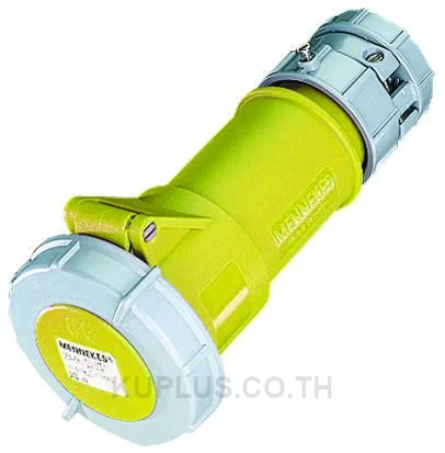 3887, ปลั๊กตัวเมียอุตสาหกรรม แบบเข้าสาย Mennekes ซีรีส์ PowerTOP 32A 3P 110V IP67 สีเหลือง