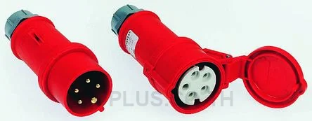 994, ปลั๊กตัวเมียอุตสาหกรรม แบบเข้าสาย Mennekes ซีรีส์ StarTOP 16A 4P 400V IP44 สีแดง