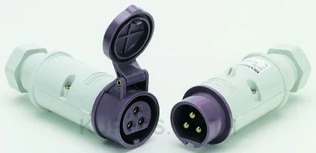 707A, ปลั๊กตัวเมียอุตสาหกรรม แบบเข้าสาย Mennekes 16A 2P 20-25V IP44 สีม่วง