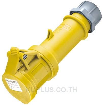 Mennekes ProTOP Series, IP44 Yellow Cable Mount 3P Industrial Power Socket, Rated At 16A, 110V