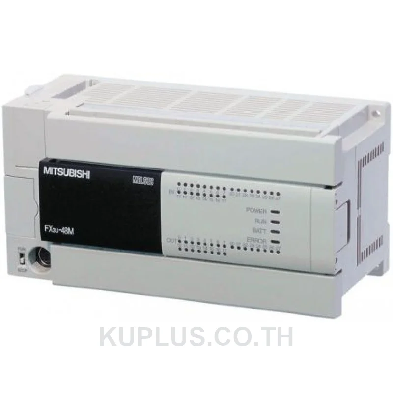 ชุดควบคุม PLC (Base Unit/CPU) Mitsubishi FX3U-48MR/ES I/O 48 จุด ชนิดเอาต์พุต Relay อินพุต 24 จุด เอาต์พุต 24 จุด AC 100-240 V
