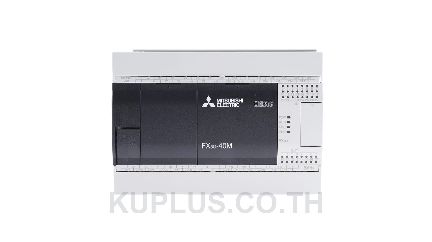 PLC, FX3G Base Unit AC 100-240 V; 24 inputs DC 24V; 16 transistor outputs (sink)