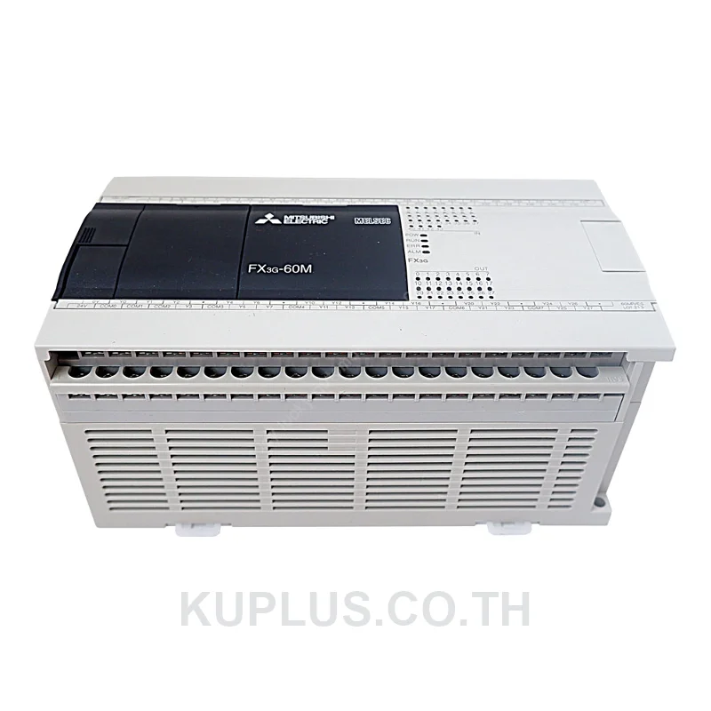 ชุดควบคุม PLC (Base Unit/CPU) Mitsubishi FX3G-60MT/ESS I/O 60 จุด ชนิดเอาต์พุต Transistor อินพุต 36 จุด เอาต์พุต 24 จุด AC 100-240 V