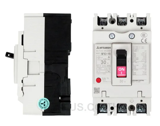 เบรกเกอร์ MCCB Mitsubishi NF63-HV 3P 10A พิกัดตัดกระแสลัดวงจร 10kA