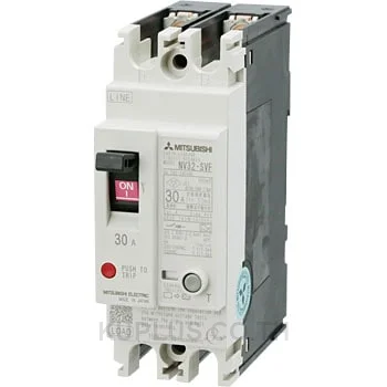 Mitsubishi Earth Leakage Circuit Breaker (ELCB) NV63-SVF, 2P, 50A, 100-240V, 30 mA sensitivity