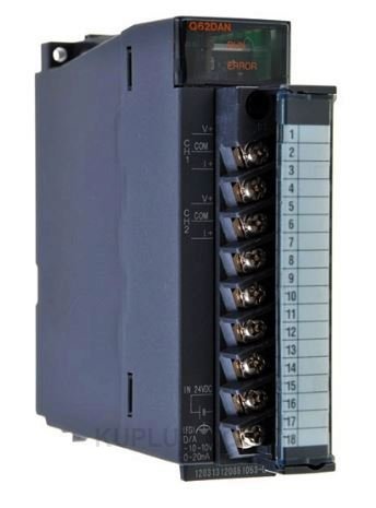 PLC Q Series 2 channel analog output module voltage/current;isolat. power supply