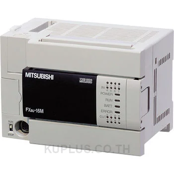 ชุดควบคุม PLC (Base Unit/CPU) Mitsubishi FX3U-16MR/DS I/O 16 จุด ชนิดเอาต์พุต Relay อินพุต 8 จุด เอาต์พุต 8 จุด DC 24 V
