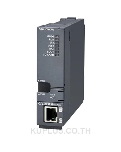 Mitsubishi Q04UDEHCPU PLC CPU Module, Q Series iQ CPU module; 4096 I/O; 9,5 ns/com.; 40k steps; Ethernet int.