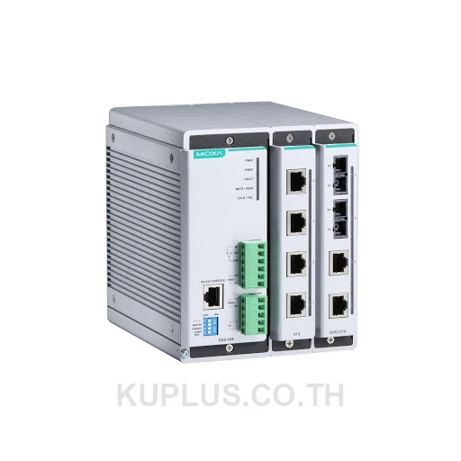อีเทอร์เน็ตสวิตช์อุตสาหกรรม MOXA EDS-608-T Managed 4 พอร์ต อุณหภูมิ -40 ถึง 75 °C