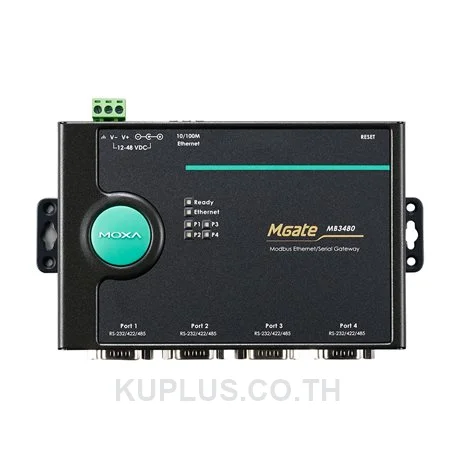 เกตเวย์แปลงโปรโตคอลอุตสาหกรรม MOXA MGate MB3480 4 พอร์ต RS-232/422/485