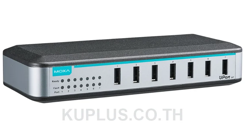 MOXA UPort 207, 7 Port entry-level USB Hub, w/ adapter