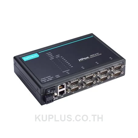 เซอร์เวอร์แปลงพอร์ตซีเรียลเป็นอีเทอร์เน็ต (Serial Device Server) MOXA NPort 5650-8-DT-J w/o adaptor 8 พอร์ต RS-232/422/485 อุณหภูมิ 0 ถึง 60 °C