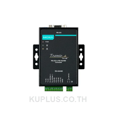 คอนเวอร์เตอร์/รีพีทเตอร์ซีเรียล MOXA TCC-100-T RS-422/485 อุณหภูมิ -40 ถึง 85 °C