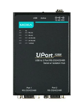 ตัวแปลง USB เป็นซีเรียล / USB Hub MOXA UPort 1250I 2 พอร์ต RS-232/422/485