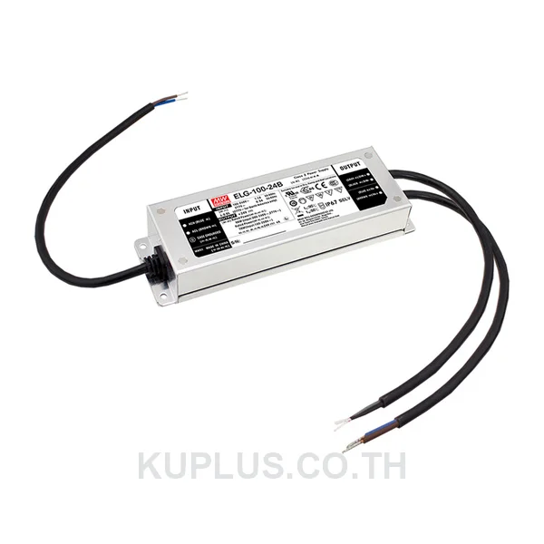 LED Driver (แหล่งจ่ายไฟสำหรับ LED) Mean Well ELG-100-48B-3Y 96 W เอาต์พุต 24 - 48 V 2 A IP67