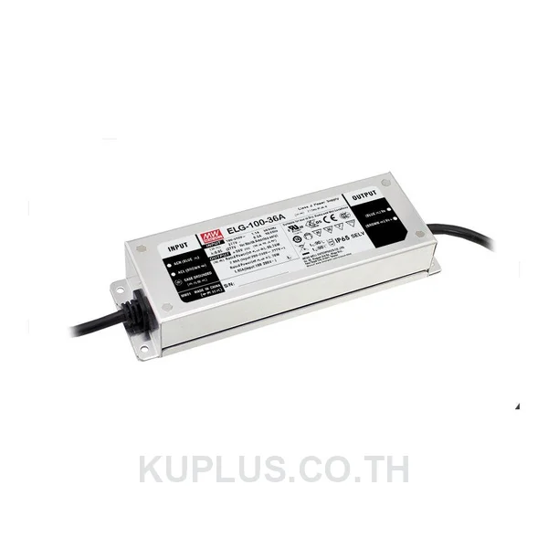 LED Driver (แหล่งจ่ายไฟสำหรับ LED) Mean Well ELG-100-48A 96 W เอาต์พุต 43.2 - 52.8 V 2 A IP65