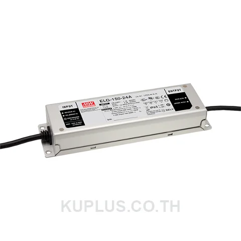 LED Driver (แหล่งจ่ายไฟสำหรับ LED) Mean Well ELG-150-24A-3Y 150 W เอาต์พุต 21.6 - 26.4 V 6.25 A IP65