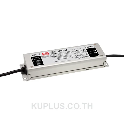 LED Driver (แหล่งจ่ายไฟสำหรับ LED) Mean Well ELG-150-24B-3Y 150 W เอาต์พุต 12 - 24 V 6.25 A IP67