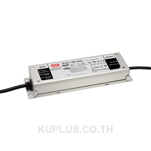 LED Driver (แหล่งจ่ายไฟสำหรับ LED) Mean Well ELG-150-24D2 150 W เอาต์พุต 12 - 24 V 6.25 A IP67