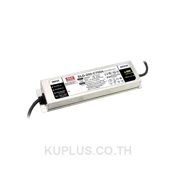 LED Driver (แหล่งจ่ายไฟสำหรับ LED) Mean Well ELG-200-C1050A 200 W เอาต์พุต 95 - 190 V 1.05 A IP65