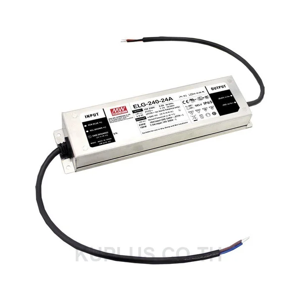 LED Driver (แหล่งจ่ายไฟสำหรับ LED) Mean Well ELG-240-24-3Y 240 W เอาต์พุต 12 - 24 V 10 A IP67
