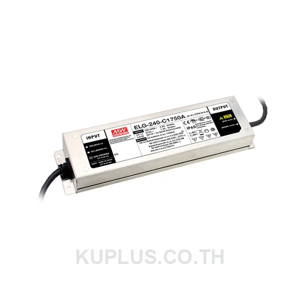LED Driver (แหล่งจ่ายไฟสำหรับ LED) Mean Well ELG-240-24B-3Y 240 W เอาต์พุต 12 - 24 V 10 A IP67