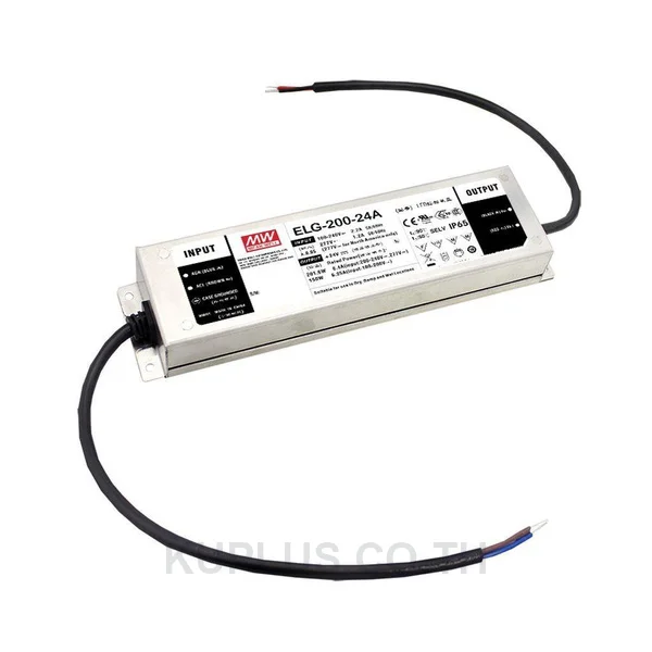 LED Driver (แหล่งจ่ายไฟสำหรับ LED) Mean Well ELG-300-24A 300 W เอาต์พุต 14.4 - 24 V 12.5 A IP67