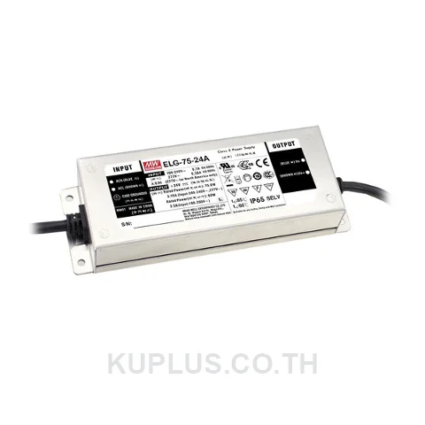 LED Driver (แหล่งจ่ายไฟสำหรับ LED) Mean Well ELG-75-12D2 75 W เอาต์พุต 12 V 5.0 A