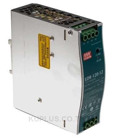 พาวเวอร์ซัพพลายเกาะราง (ติดรางปีกนก DIN) Mean Well EDR-120-12 120 W เอาต์พุต 12 V 10 A