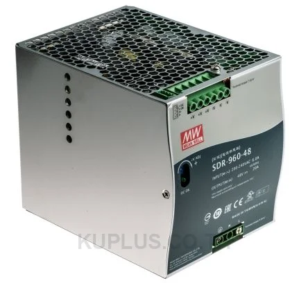 พาวเวอร์ซัพพลายเกาะราง (ติดรางปีกนก DIN) Mean Well SDR-960-48 960 W เอาต์พุต 48 V 20 A