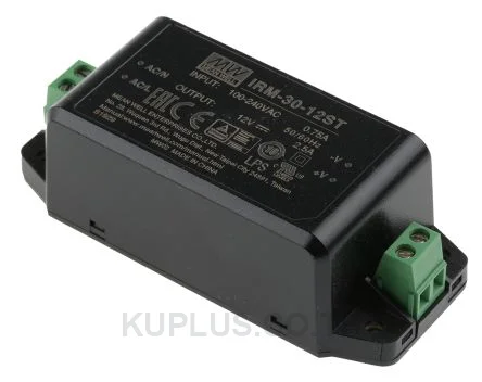 พาวเวอร์ซัพพลายติดลอย (แชสซี/โอเพนเฟรม) Mean Well IRM-30-12ST 30 W เอาต์พุต 12 V 2.5 A