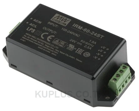 พาวเวอร์ซัพพลายติดลอย (แชสซี/โอเพนเฟรม) Mean Well IRM-60-24ST 60 W เอาต์พุต 24 V 2.5 A