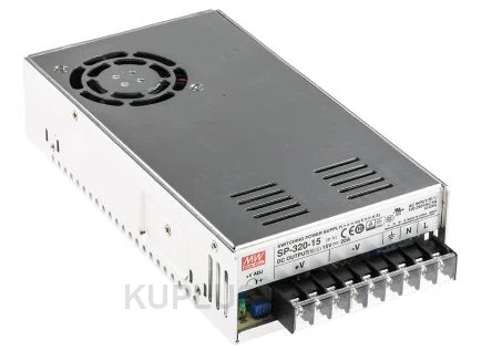 Mean Well SP-320-15 Embedded / Open-frame Power Supply, 320W Single O/P with PFC O/P 15V 21A