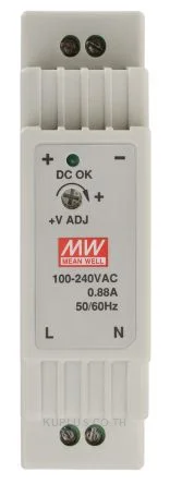 พาวเวอร์ซัพพลายเกาะราง (ติดรางปีกนก DIN) Mean Well DR-15-24 15 W