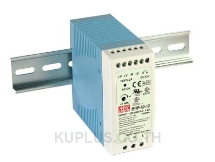 MDR-60-48, DIN Rail Power Supply, 87%, 48V, 1.25A, 60W, Adjustable