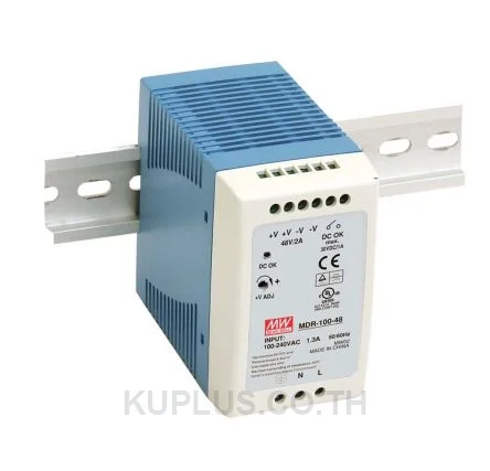 พาวเวอร์ซัพพลายเกาะราง (ติดรางปีกนก DIN) Mean Well MDR-100-12 90 W เอาต์พุต 12 V 7.5 A