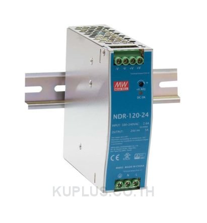 NDR-120-12, DIN Rail Power Supply, 86%, 12V, 10A, 120W, Adjustable