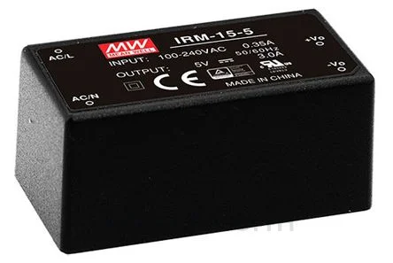 พาวเวอร์ซัพพลายติดลอย (แชสซี/โอเพนเฟรม) Mean Well IRM-15-5 15 W เอาต์พุต 5 V 3 A