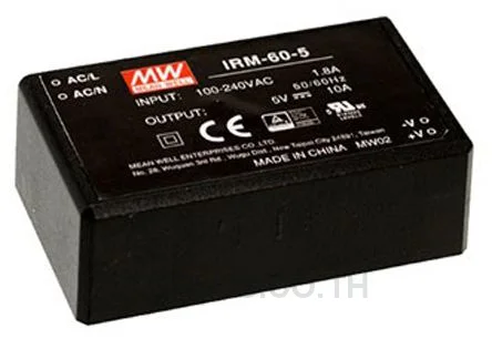 พาวเวอร์ซัพพลายติดลอย (แชสซี/โอเพนเฟรม) Mean Well IRM-60-5 50 W เอาต์พุต 5 V