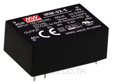 Mean Well IRM-02-5, PCB Mount Converter 2W 5V 400mA