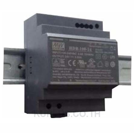 HDR-100-48, DIN Rail Power Supply, 90%, 48V, 1.92A, 92.2W, Adjustable