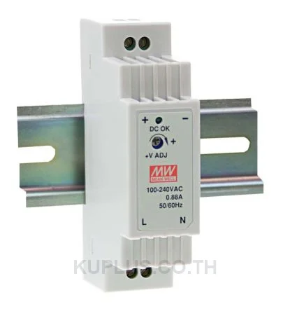 พาวเวอร์ซัพพลายเกาะราง (ติดรางปีกนก DIN) Mean Well DR-15-15 เอาต์พุต 15 V 1 A