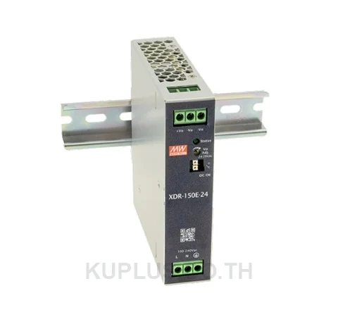 Mean Well XDR-150E-24 150W AC/DC Economical Ultra Slim Industrial DIN Rail Power Supply, 24V Output, Screw Terminal