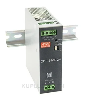 พาวเวอร์ซัพพลายเกาะราง (ติดรางปีกนก DIN) แบบบางพิเศษ (Ultra Slim) Mean Well XDR-240E-48 240 วัตต์ เอาต์พุต 48 VDC (ขั้วต่อแบบสกรู (Screw))