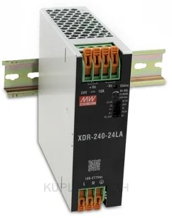 พาวเวอร์ซัพพลายเกาะราง (ติดรางปีกนก DIN) แบบบางพิเศษ (Ultra Slim) Mean Well XDR-240-48LA 240 วัตต์ เอาต์พุต 48 VDC (ขั้วต่อแบบ Lever (ไม่ต้องใช้เครื่องมือ))