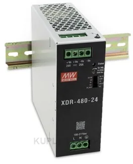 พาวเวอร์ซัพพลายเกาะราง (ติดรางปีกนก DIN) แบบบางพิเศษ (Ultra Slim) Mean Well XDR-480-36 480 วัตต์ เอาต์พุต 36 VDC (ขั้วต่อแบบสกรู (Screw))